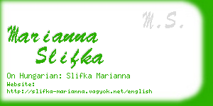 marianna slifka business card